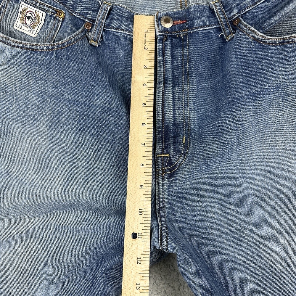 Cinch Denim Shorts Mens 42 Blue Distressed Cutoff Jorts 9" Western Cowboy Wear - Picture 9 of 12